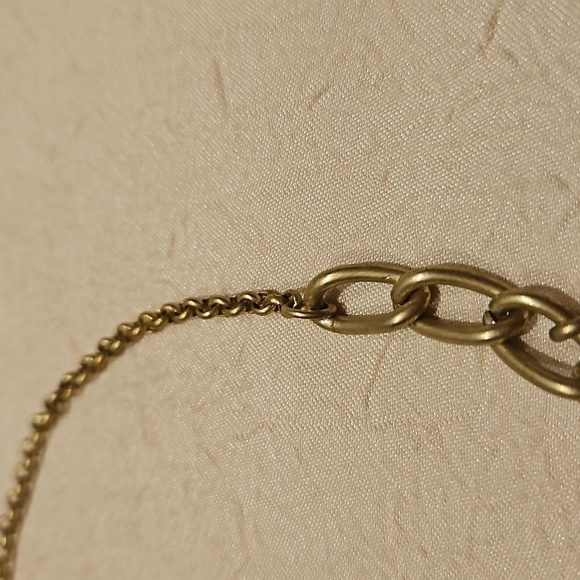 KENNETH COLE Vintage Brass, Abalones & Deep Blue stones Necklace - Picture 5 of 12